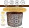 15oz Large Panettone Paper Mold Murals Silver - 12pcs, H 3.54″x5.11″ W (9cm x13cm) Kulich Mold - Round Panettone Paper Baking Molds - Pans Paper Panettone - Easter Bread Baking Forms